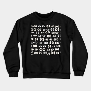 Glowing in the dark spooky eyes Halloween design VII Crewneck Sweatshirt